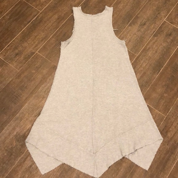 Hippie Love Gray Tank Dress, Soft Comfy Waffle Weave Boho Tank Dress!! - Picture 9 of 10